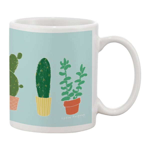 Succulents (light blue)  Mug