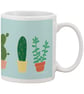 Succulents (light blue)  Mug - Image 1