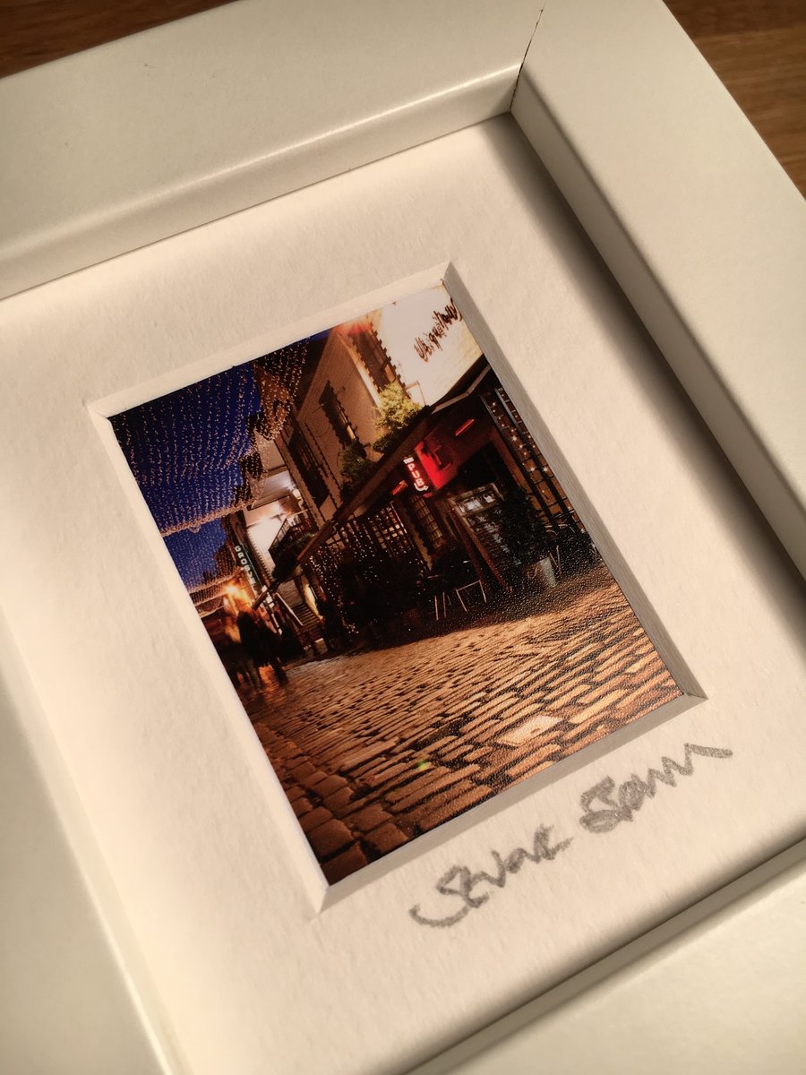 ASHTON LANE,GLASGOW  mini signed and framed print 