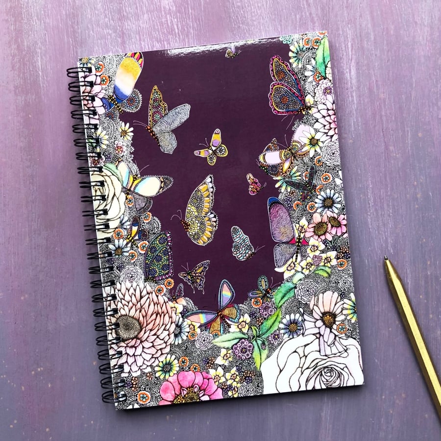 'Butterfly Garden' A5 Notebook