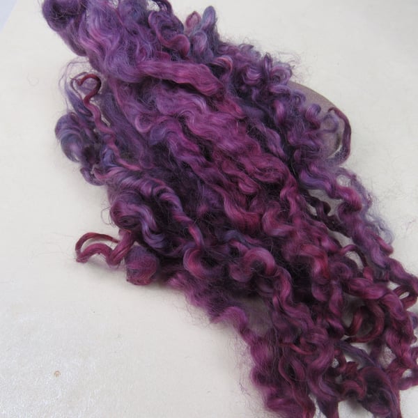 20g Naturally Dyed Dark Violet Purple Masham Locks