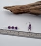 Sterling Silver and Natural Amethyst Bead Earrings - Image 5