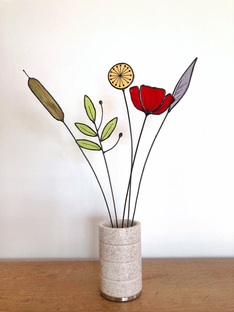 Everlasting Stained Glass Wild Flower - Bouquet - Made to Order