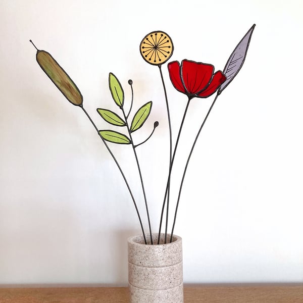 Everlasting Stained Glass Wild Flower - Bouquet - Made to Order