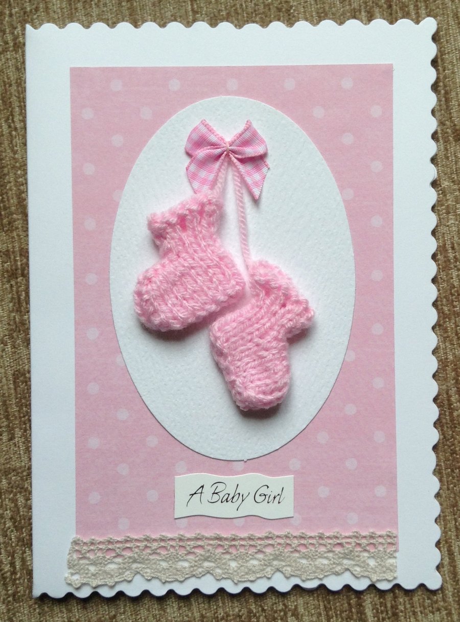 Handmade Card for a Baby girl