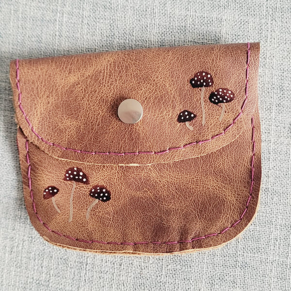 Leather Mushroom Purse