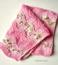 Knitted security blanket - Baby girl photo prop - Mum-to-be handmade gift - Image 5