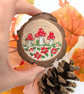 Toadstool hand-painted log slice magnet - Image 2
