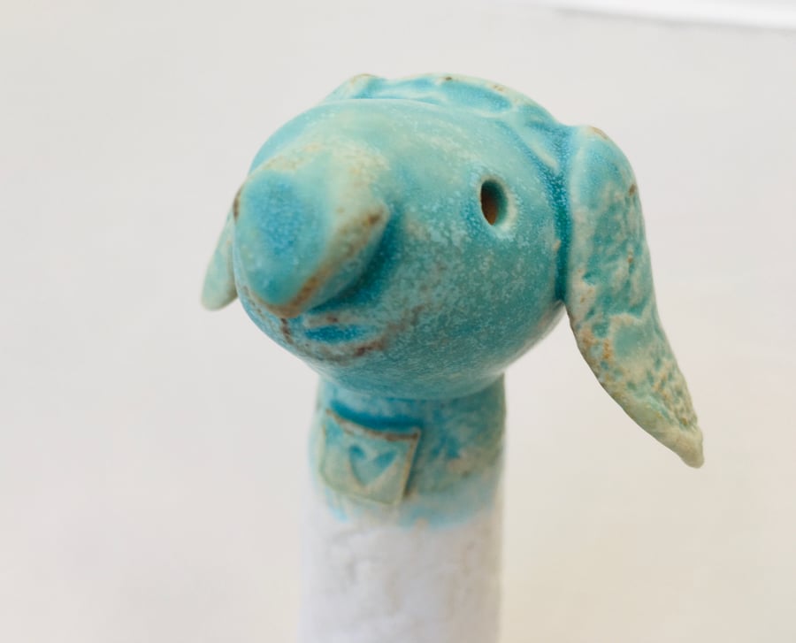 Clay animal, Pearl ceramic animal, one off piece of art, ceramic gift