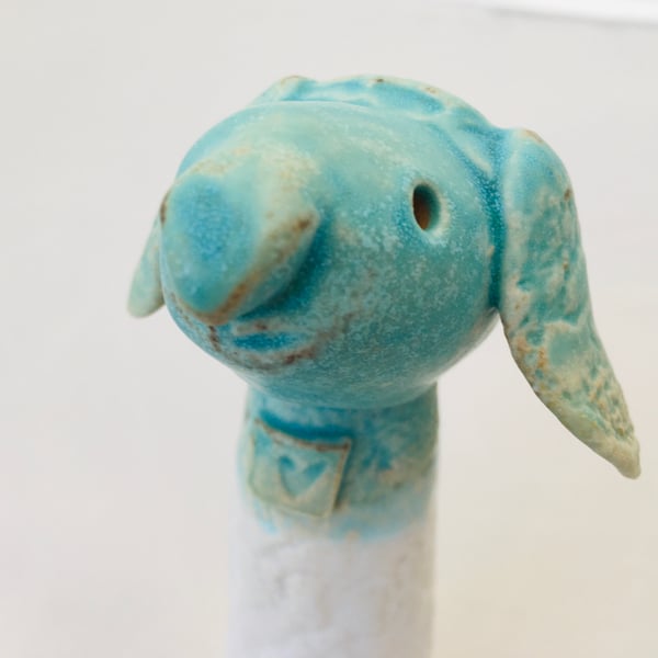 Clay animal, Pearl ceramic animal, one off piece of art, ceramic gift