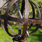 Whiskey Barrel Hoop Garden Orb