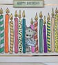 Cute bear with candles birthday card - Image 3