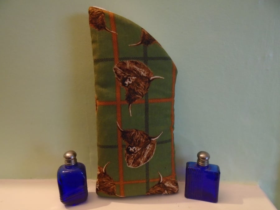 Highland Cows Tartan Glasses Case 