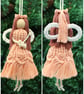 Macrame Christmas Fairy, Angel tree decoration - Image 3