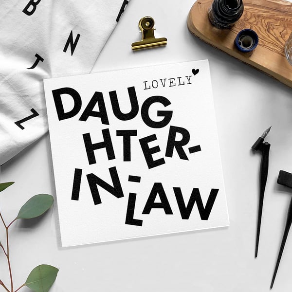 DAUGHTER-IN-LAW Birthday card - Blank card