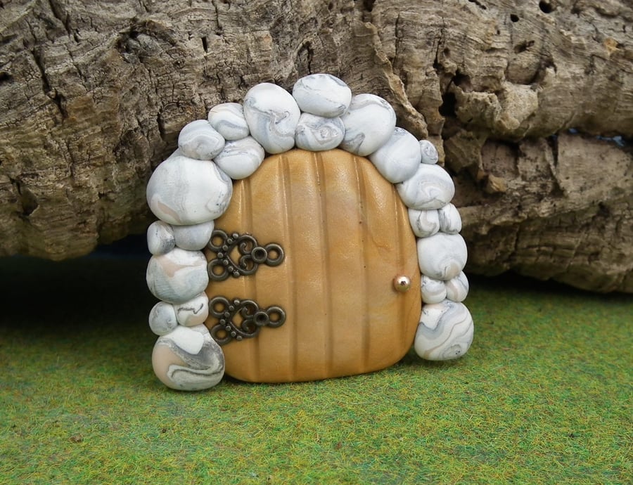 Sale Small Gnome Portal clearance price OOAK Sculpt Fairy Door