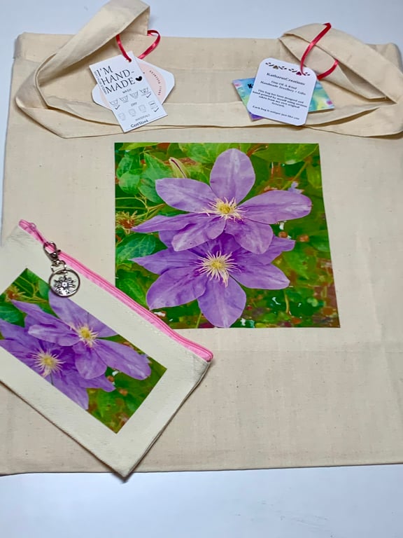 Tote Bag and Micro Bag Set with One Of A Kind Design