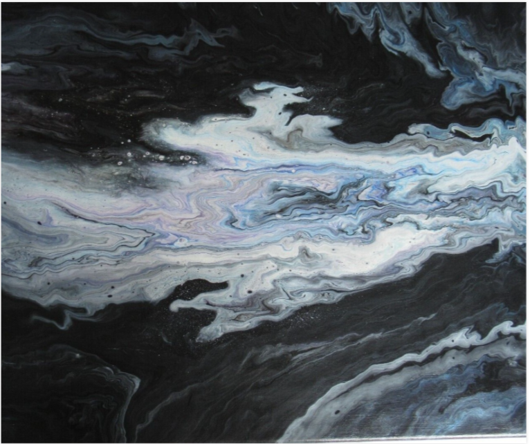 "Astral Flow" Original Handmade Acrylic Canvas Painting Gift Idea