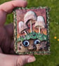 OOAK Handmade Mini Journal With Sculpted Cover And Real Amethyst 