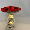 Embroidered felt tea light Fairy Toadstool 
