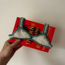 Crochet Bikini Bra Bookmark – Handmade Novelty Book Lover Gift 