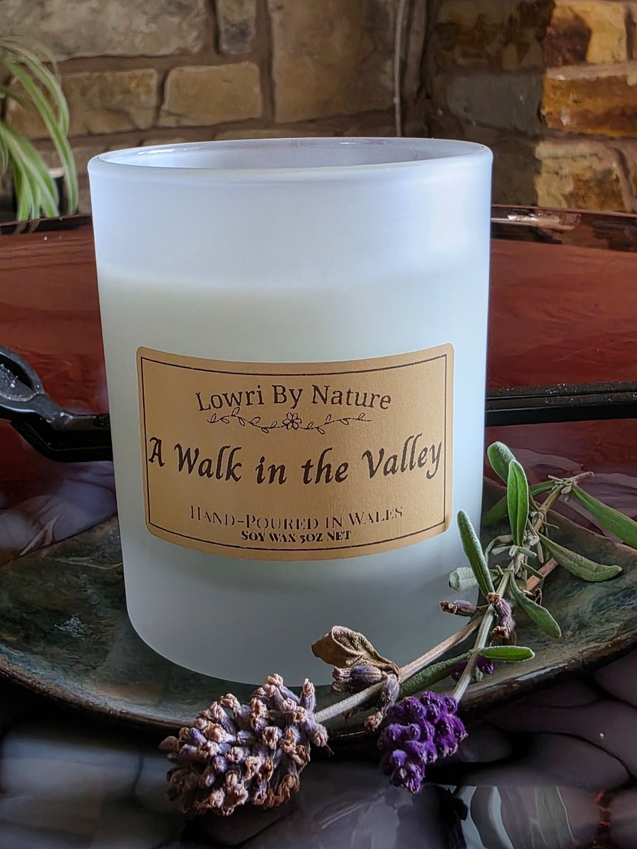 A Walk In The Valley - Scented Soy Wax Candle 20cl Frosted Jar