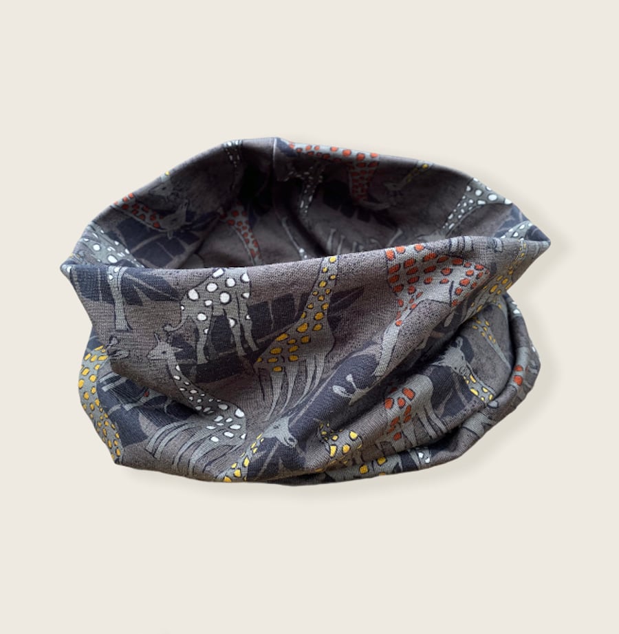 Neck Warmer with Giraffes (child and 3 adult size options)