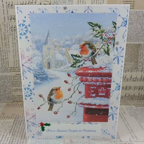 Handmade Christmas card for a Special Couple