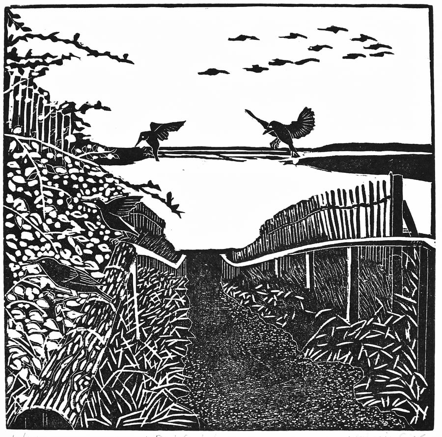 Pinkfoots - Limited Edition Woodcut Print - Original Art for Wildlife lovers