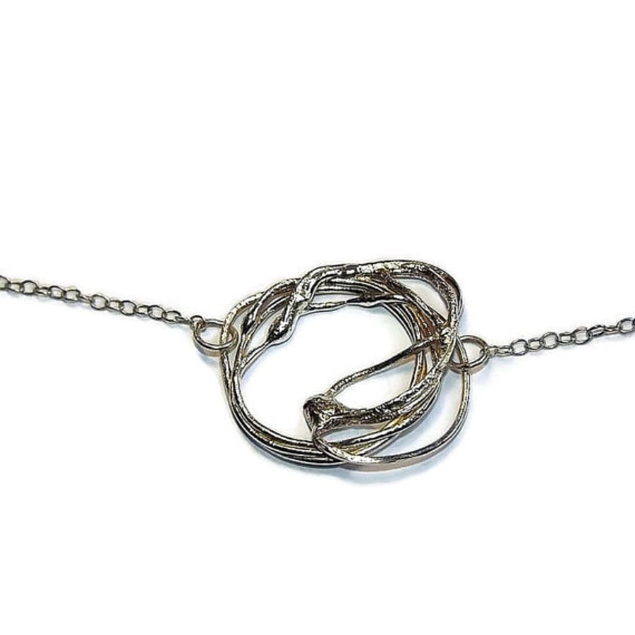sterling silver swirl pendant