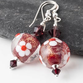 Sterling Silver Lampwork Earrings