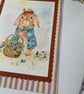 Violets and Bunny - blank card - Image 3