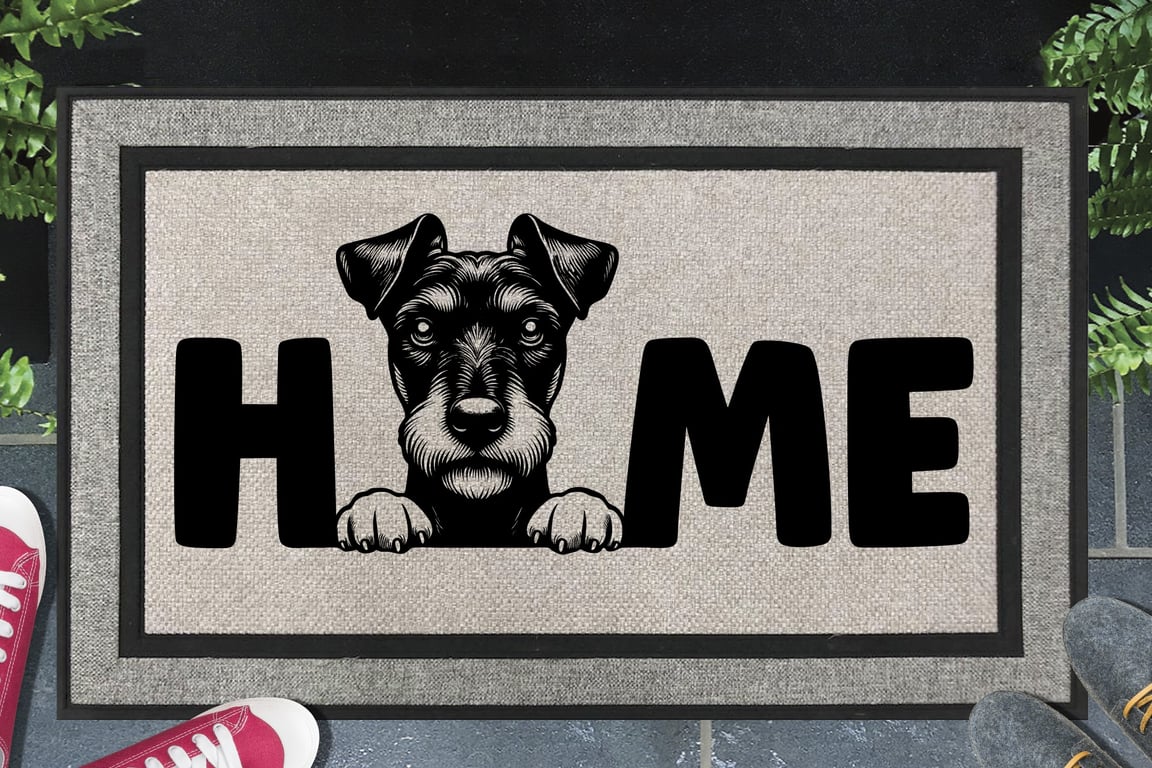 Manchester Terrier Door Mat No.2 - All Weather Welcome Mat - 45x70cm 