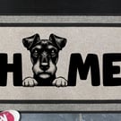 Manchester Terrier Door Mat No.2 - All Weather Welcome Mat - 45x70cm 