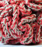 Crocheted shower scrunchie - blue or coral available - Image 6