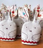 Linen Rabbit Egg Cosy - Image 2