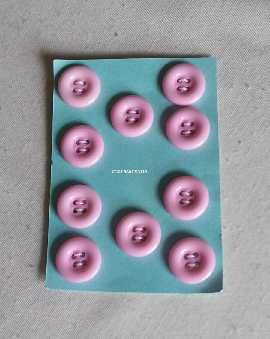 Pale pink round buttons