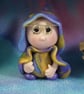 Tiny Shortsighted Gnome 'Oliver' with specs OOAK Sculpt Ann Galvin