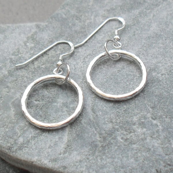  Hoop Earrings Sterling Silver Drop Earrings