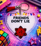 Stranger Things Keyring – Friends Don’t Lie Acrylic Heart 80s Fan Gift