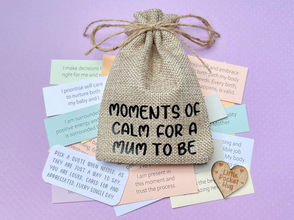 Mum to Be Calm Moments Keepsake, 31 Quotes, New Baby, Baby Shower, Pregnancy