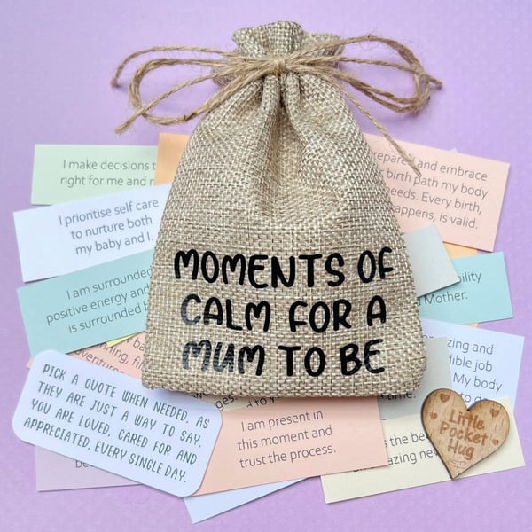 Mum to Be Calm Moments Keepsake, 31 Quotes, New Baby, Baby Shower, Pregnancy