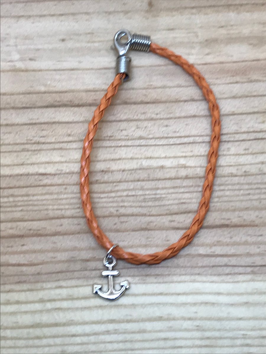 Orange Anchor Bracelet (446)