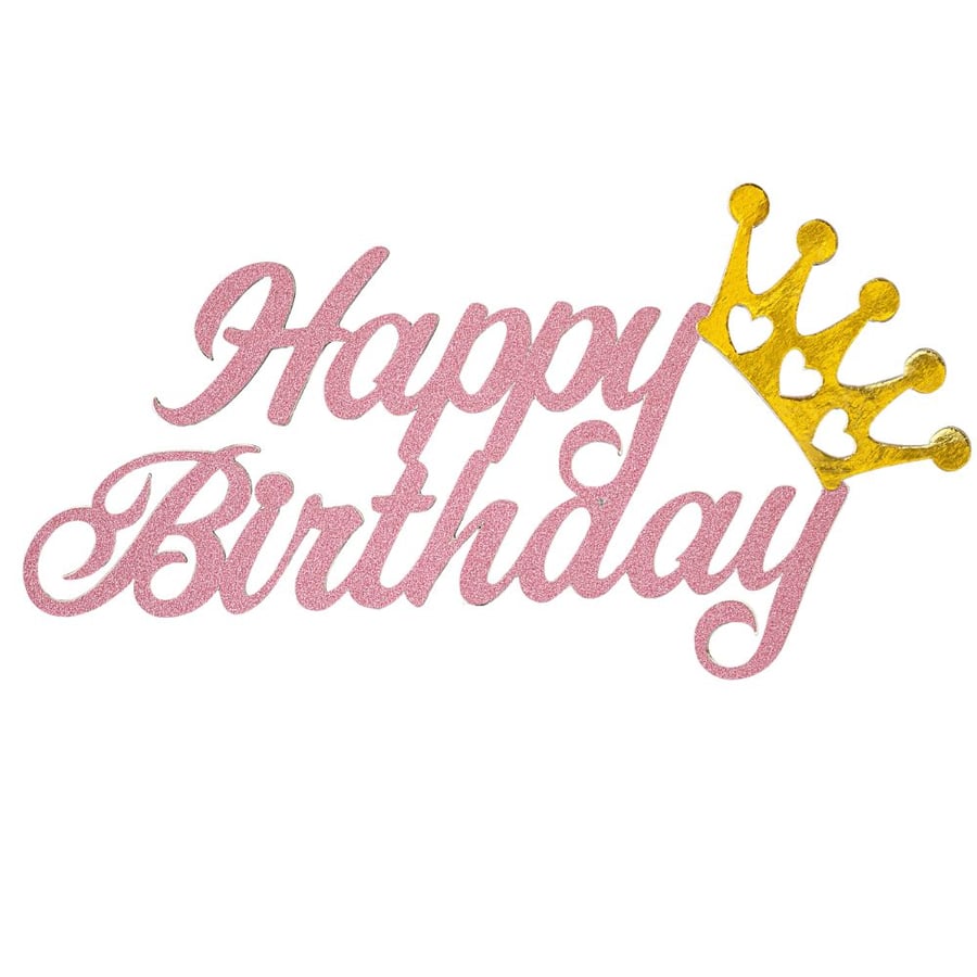 Happy Birthday - Rose Pink Glitter Cake TopperIt’s A Girl (Giraffe) Cake Topper