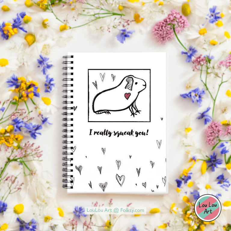 I really squeak you! Guinea pig A5 notebook