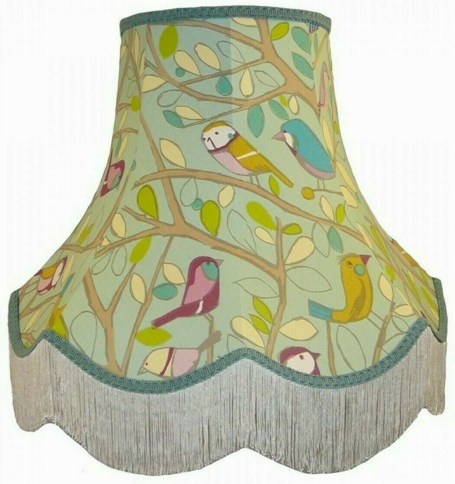 Duck Egg Blue Garden Birds Lampshades, Standard Lamps Table Lamps Ceiling Lights