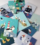 Cards Puffin Coastal card bundle - perfectly imperfect