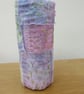 Fabric vase cover, hand stitched, pink, mauve, hydrangea colours - Image 2
