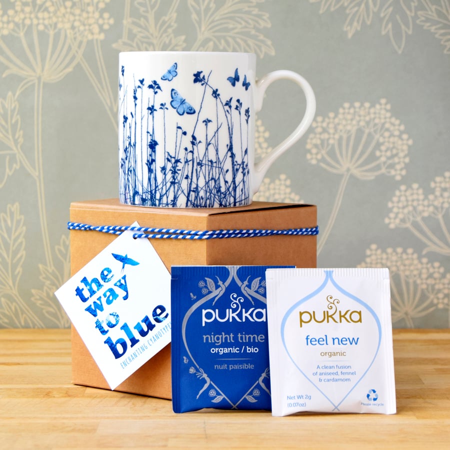 Fine china mug tea gift set, Mothers Day gift
