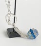 Handbag Charm, Crystal Blue Multi Coloured Orb, Initialled Chainmaille Keyring - Image 9